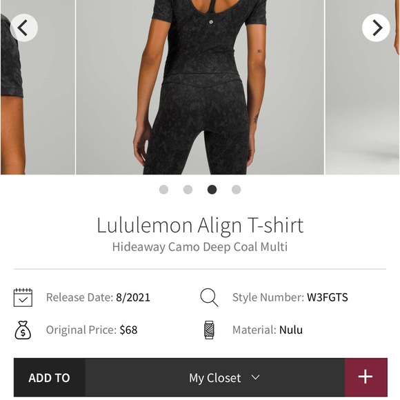 Lululemon Align T Shirt Hideaway Camouflage - Picture 2 of 2
